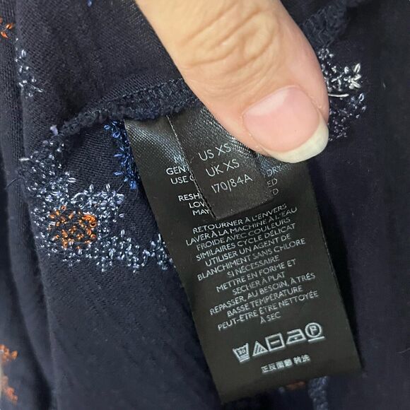 Anthropologie Asha Halter Top Tank Boho Peplum Embroidered - Picture 7 of 8